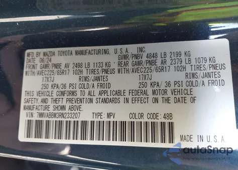 2024 Mazda Cx-50 2.5 S Preferred from USA, damaged, VIN 7MMVABBM3RN233207